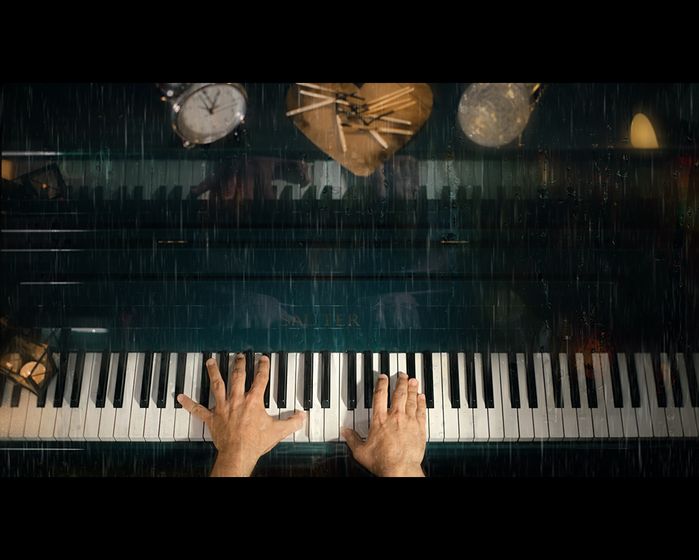 Piano in the rain
